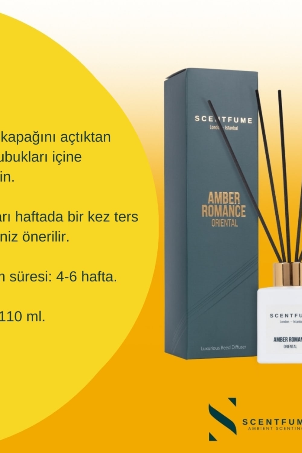Scentfume-Amber Romance Kokulu Çubuk-Oda Kokusu-4-Milagron.com