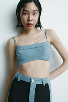 Raw Denim Bralette - 0