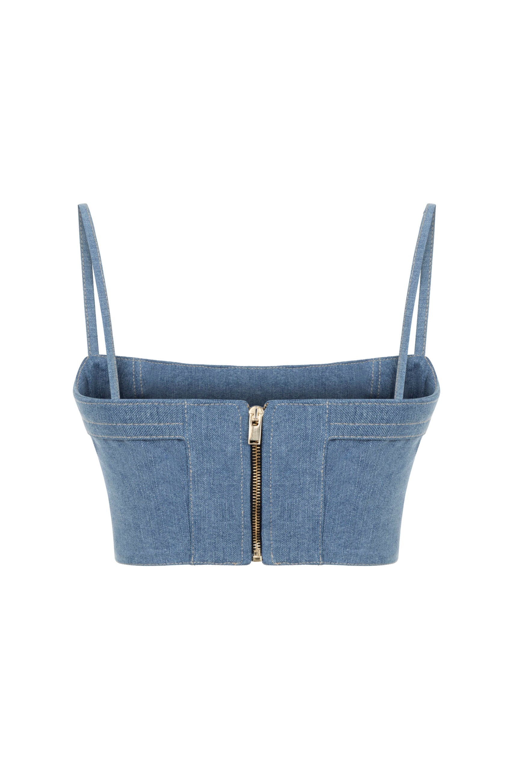 Raw Denim Bralette - 2