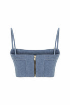 Seize The Day-Raw Deni̇m Bralette-Top-4-Milagron.com