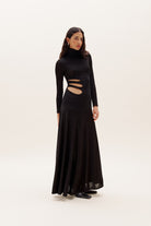 Selia Richwood-Black Lily Long Dress-Elbise-1-Milagron.com