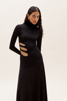 Selia Richwood-Black Lily Long Dress-Elbise-5-Milagron.com