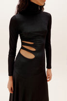 Selia Richwood-Black Lily Long Dress-Elbise-6-Milagron.com