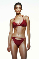 Selia Richwood-İADE ORANI - Dona Maroon Bikini-Bikini & Mayo-2-Milagron.com