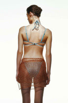 Selia Richwood-Orange Mesh Beach Skirt-Etek-2-Milagron.com