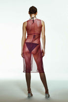 Selia Richwood-Pink Mesh Beach Dress-Etek-3-Milagron.com