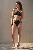 Sellie-Eclipse halter-neck strap Siyah Bikini Üstü-Bikini & Mayo-1-Milagron.com