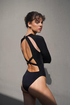 Sellie-Odyssey Long Sleeve One-piece Black-Mayo-2-Milagron.com