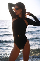 Sellie-Odyssey Long Sleeve One-piece Black-Mayo-4-Milagron.com