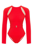 Sellie-Odyssey Long Sleeve One-piece Radiant Red-Mayo-2-Milagron.com