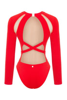 Sellie-Odyssey Long Sleeve One-piece Radiant Red-Mayo-3-Milagron.com