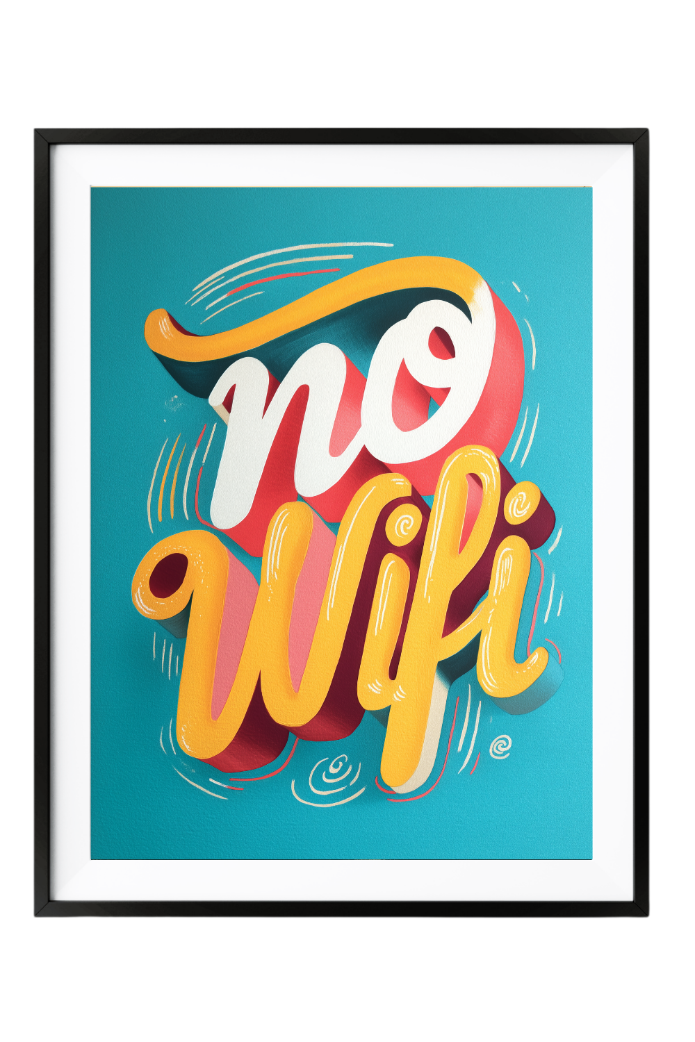 Sem Fine Art-No Wifi – No : 1 Poster-Tablo-1-Milagron.com