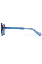 Senlites-Alyona Blu Unisex Şeffaf Mavi Degrade Uv400 Beşgen Güneş Gözlüğü-Güneş Gözlüğü-2-Milagron.com