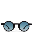 Senlites-Delaney Blu Unisex Siyah Degrade Uv400 Yuvarlak Güneş Gözlüğü-Güneş Gözlüğü-1-Milagron.com