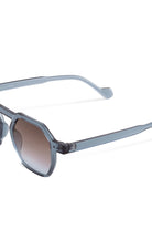 Senlites-Devika Blu Unisex Şeffaf Mavi Degrade Uv400 Altıgen Güneş Gözlüğü-Güneş Gözlüğü-2-Milagron.com