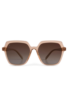 Senlites-Roxana Ecru Kadın Şeffaf Kahverengi Degrade Polarize Altıgen Güneş Gözlüğü-Güneş Gözlüğü-1-Milagron.com