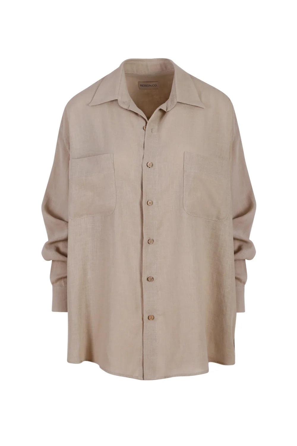 Serein Co-Unisex Brok Gömlek Bej-Gömlek-4-Milagron.com
