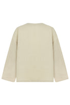 Sertaç Taşdelen-Açık Kahverengi %100 Keten V Yaka Oversized Erkek T-shirt Model T 18-T-Shirts-4-Milagron.com