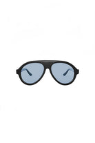 Sertaç Taşdelen-Mavi Camlı Siyah Çerçeveli Asetat Cr-39 Uv 400 Unisex Güneş Gözlüğü Model G 02-Güneş Gözlüğü-2-Milagron.com