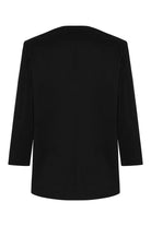 Sertaç Taşdelen-Siyah %40 Pes %60 Naylon Yakasız Kruvaze Oversized Erkek Ceket Model J 02-Ceket-4-Milagron.com