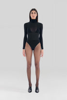 Sertaç Taşdelen-Si̇yah Transparan Bodysuit C 01-Bodysuit-2-Milagron.com