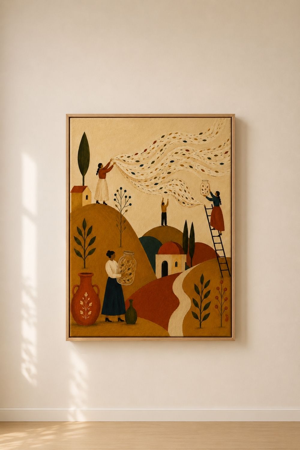 Nehir Dikenler - Çerçeveli Canvas Print Tablo - 0