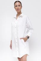 Sfida İstanbul-Ar2 Pamuk Poplin Gömlek Elbise- Poplin Shirt Dress-Elbise-1-Milagron.com