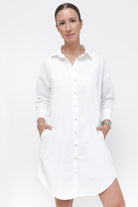 Sfida İstanbul-Ar2 Pamuk Poplin Gömlek Elbise- Poplin Shirt Dress-Elbise-3-Milagron.com