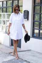 Sfida İstanbul-Ar2 Pamuk Poplin Gömlek Elbise- Poplin Shirt Dress-Elbise-4-Milagron.com