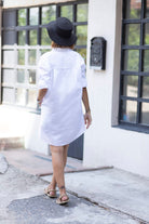 Sfida İstanbul-Ar2 Pamuk Poplin Gömlek Elbise- Poplin Shirt Dress-Elbise-5-Milagron.com