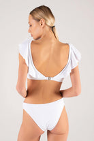 Shikoo Swimwear-Beyaz Kemer Tokalı Volanlı Bikini Takımı-Bikini & Mayo-2-Milagron.com