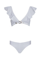 Shikoo Swimwear-Beyaz Kemer Tokalı Volanlı Bikini Takımı-Bikini & Mayo-3-Milagron.com