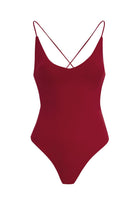 Shikoo Swimwear-Bordo V Yaka Mayo-Bikini & Mayo-3-Milagron.com