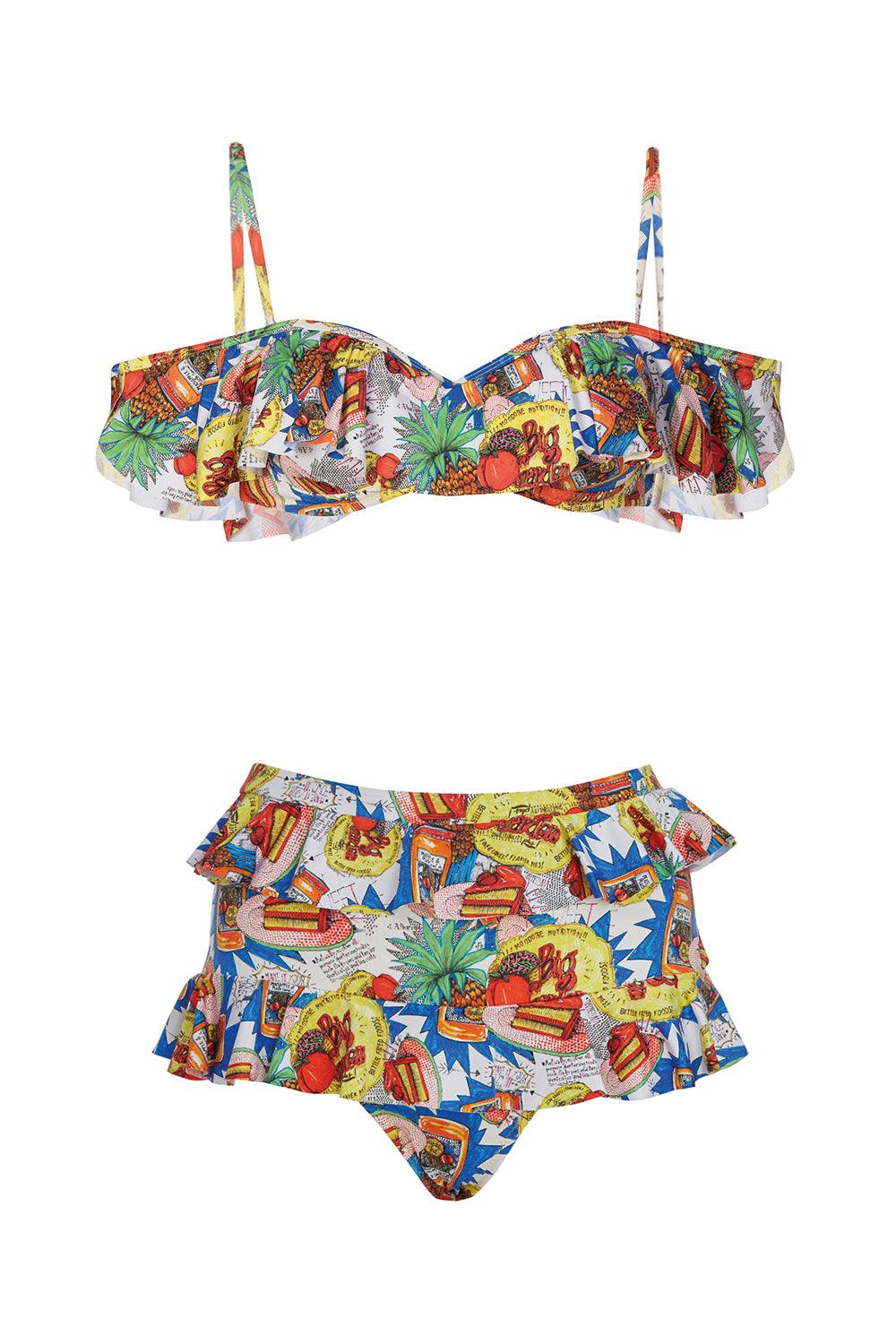 Shikoo Swimwear-Fırfırlı Yüksek Bel Bikini Takımı-Bikini & Mayo-2-Milagron.com