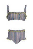 Shikoo Swimwear-Gri Yüksek Bel Bikini Takımı-Bikini & Mayo-3-Milagron.com