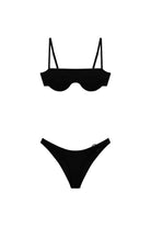 Shikoo Swimwear-Halka Detaylı Siyah Straplez Bikini-Bikini & Mayo-2-Milagron.com