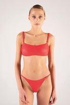 Shikoo Swimwear-Kırmızı Straplez Bikini Takımı-Bikini & Mayo-1-Milagron.com