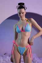 Shikoo Swimwear-Neon Renkli Bağcıklı Üçgen Bikini-Bikini & Mayo-1-Milagron.com