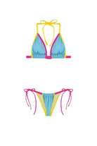 Shikoo Swimwear-Neon Renkli Bağcıklı Üçgen Bikini-Bikini & Mayo-3-Milagron.com