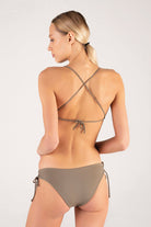 Shikoo Swimwear-Straplez Haki Bağcıklı Bikini Takımı-Bikini & Mayo-2-Milagron.com