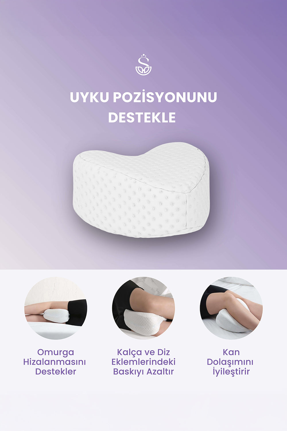 Kırışıklık Önleyici Ortopedik Güzellik Yastığı + Ortopedik Diz & Bacak Arası Destek Yastığı Seti - 1