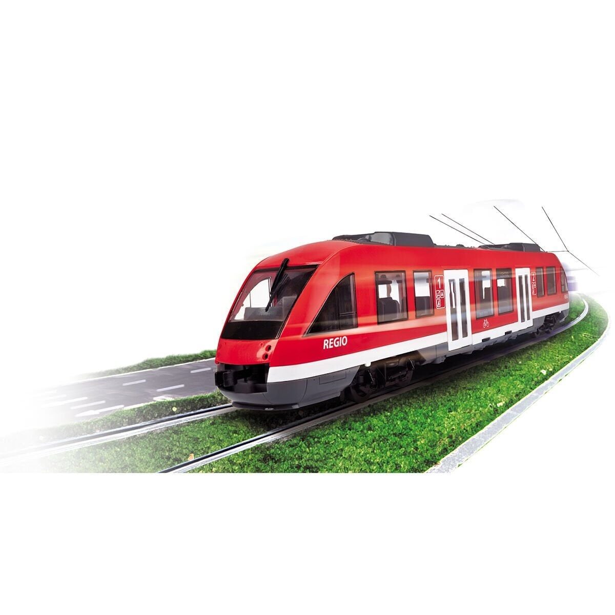 203748002 Dickie City Train Free Wheel Interior Opening Doors And Roof 1 43