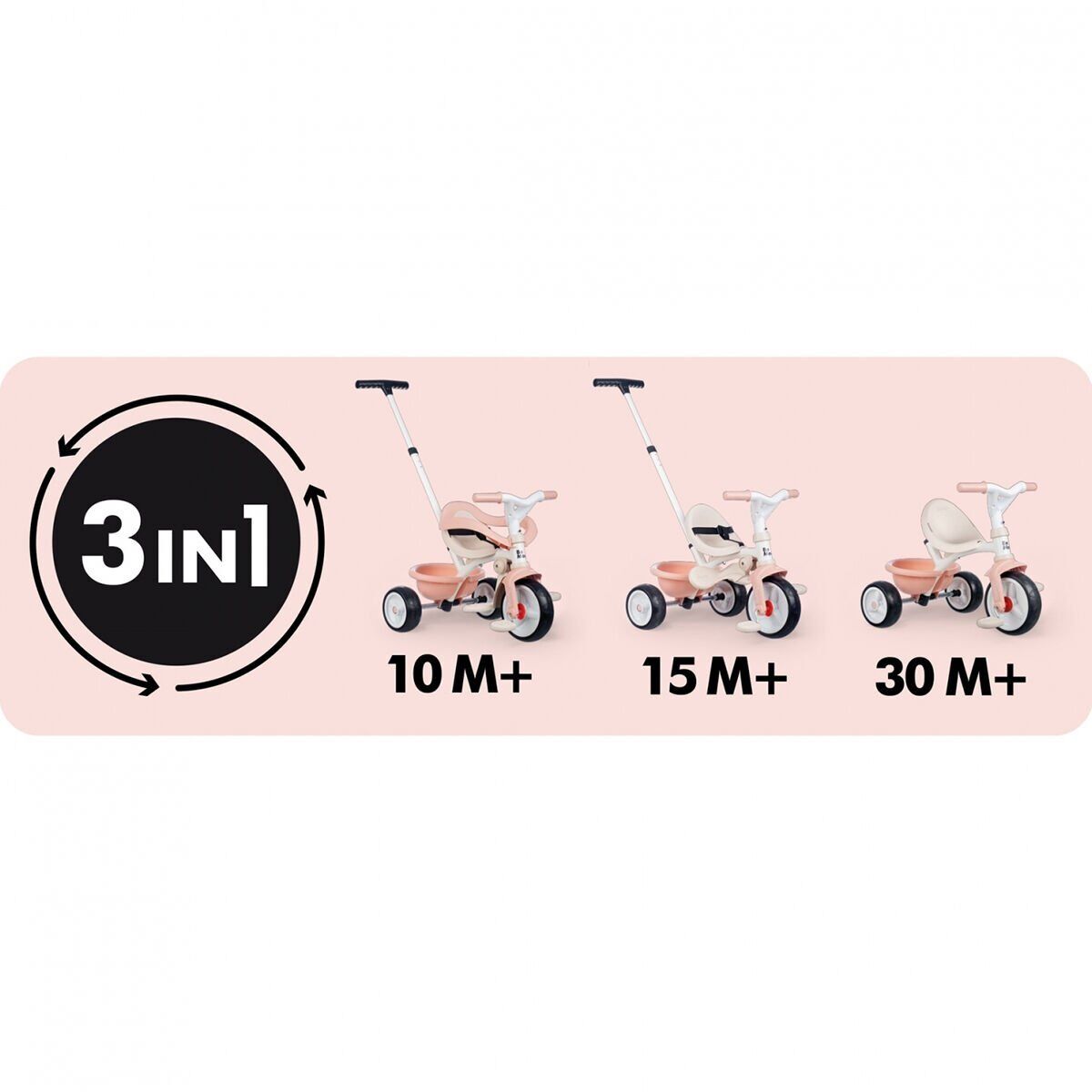 7600740419 Be Move Comfort Tricycle Pink