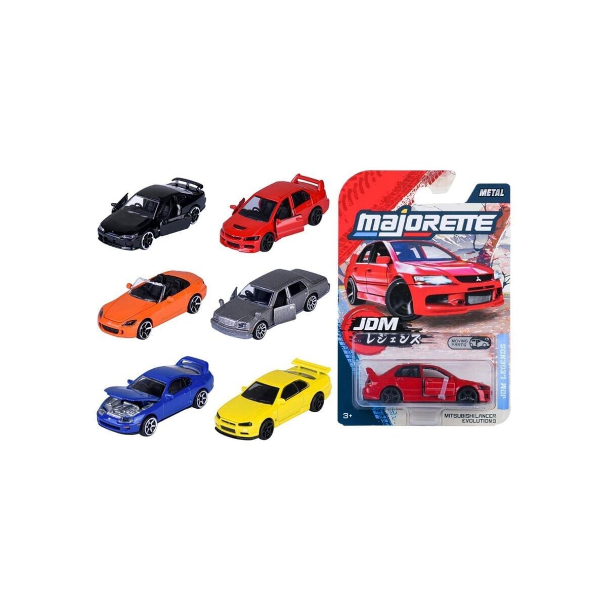 8502100000 ''Jdm Legends Premium Cars, 6-Asst.Freewheel, Die-Cast, 1 Opening Pa(Belirtilen Fiyat, Tekli Satış Için Adet Fiyatıdır.)