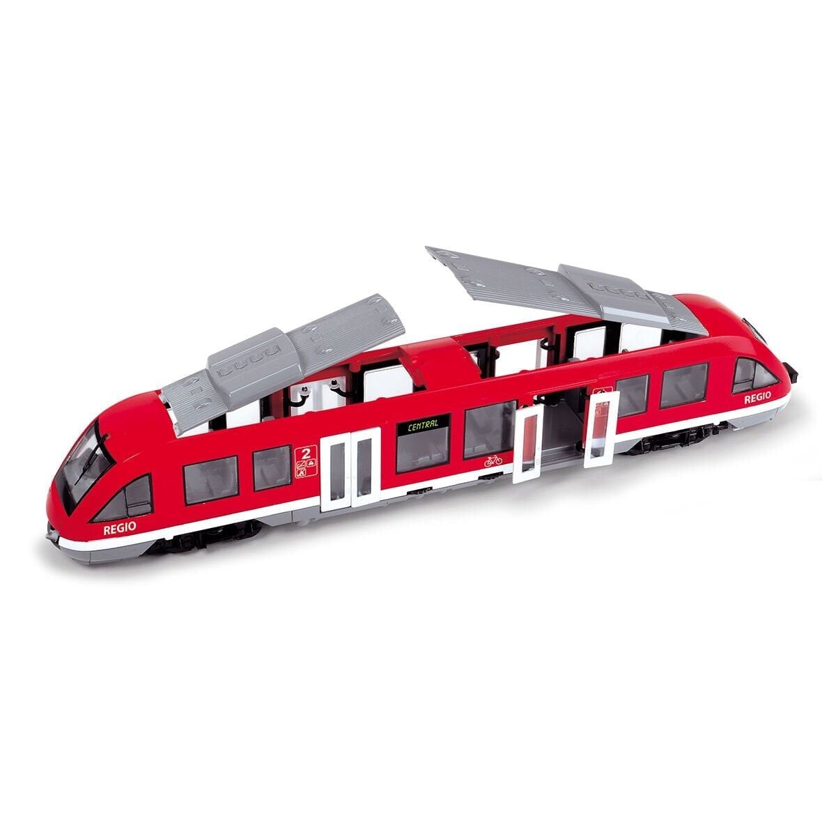 203748002 Dickie City Train Free Wheel Interior Opening Doors And Roof 1 43