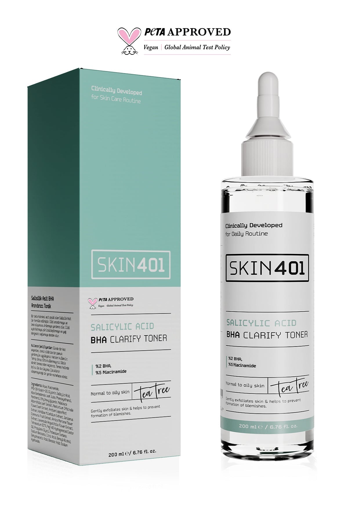  2% Salicylic Acid Bha Clarify Toner 200 Ml