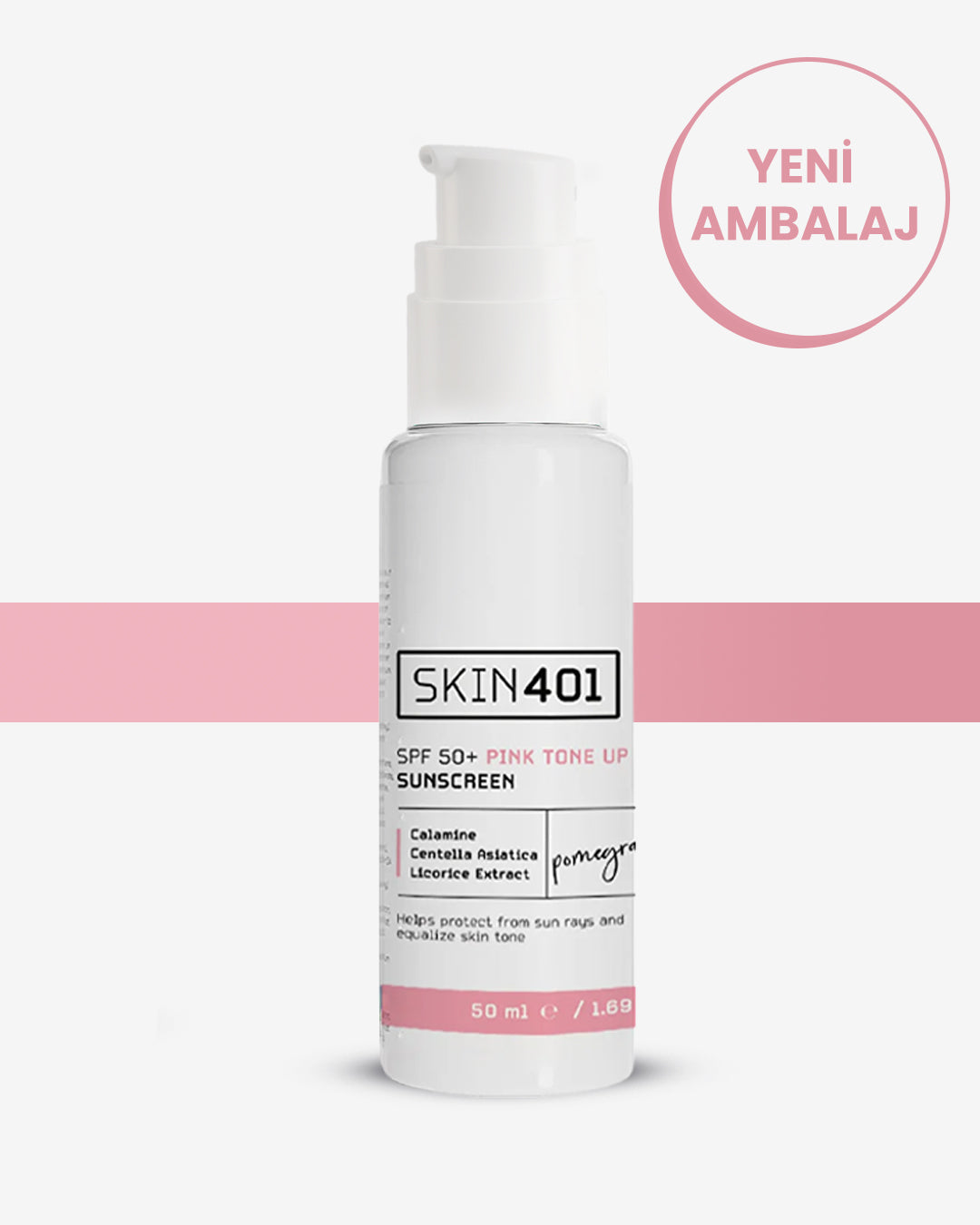  Spf50+ Pink Tone Up Sunscreen Pembe Ton Eşitleyici Güneş Kremi 50 Ml
