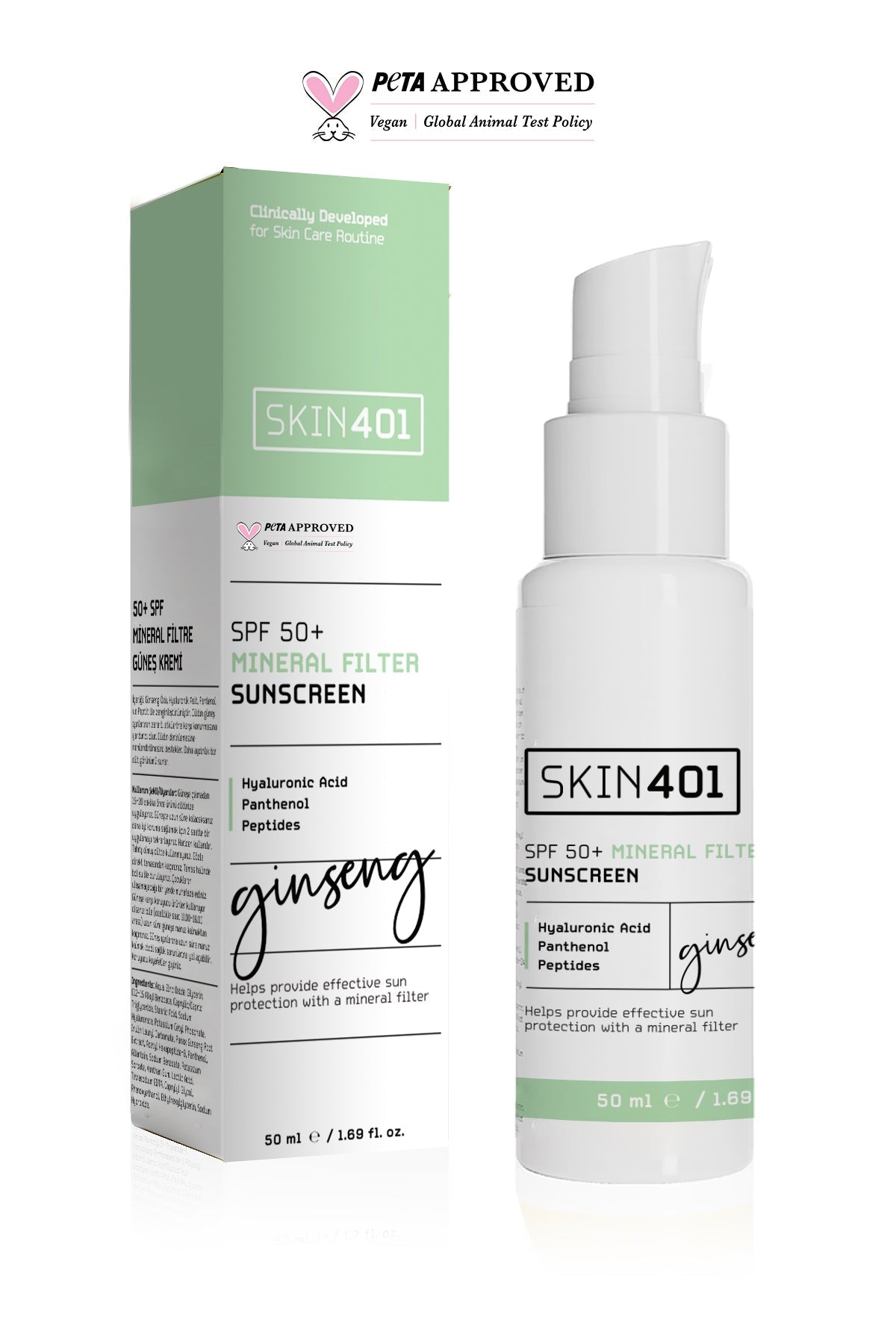  Spf 50+ Mineral Filter Sunscreen Mineral Filtre Güneş Kremi 50 Ml