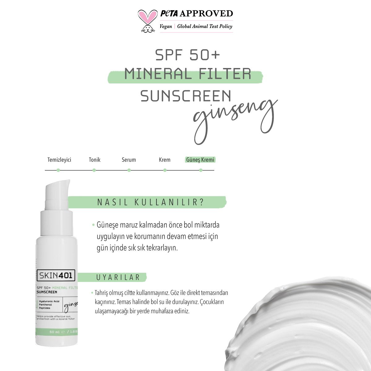  Spf 50+ Mineral Filter Sunscreen Mineral Filtre Güneş Kremi 50 Ml