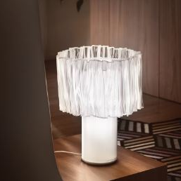 Accerdeon Abajur 1L Prizma-Beyaz Ø37X48 Cm E27 2X12W